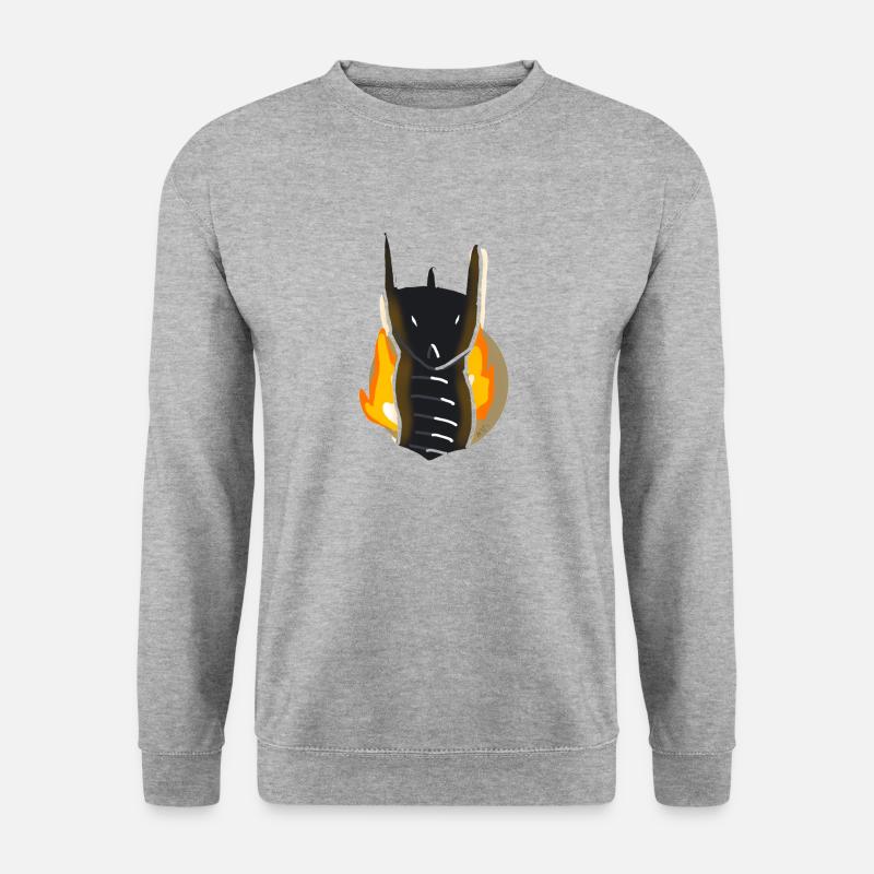 Drachenfeuer - Unisex Pullover - Weißgrau meliert