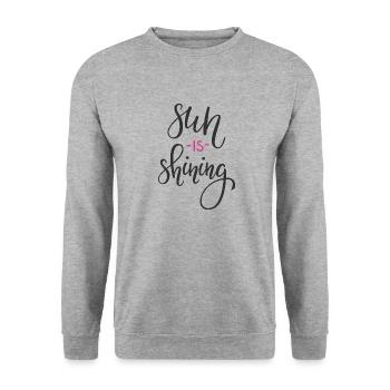 Sommer - Unisex Pullover - Weißgrau meliert - Vorne - Alina (178cm) & Michal (187cm)