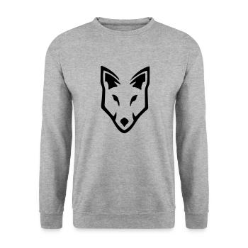 Wolf - Unisex Pullover - Weißgrau meliert - Vorne - Alina (178cm) & Michal (187cm)