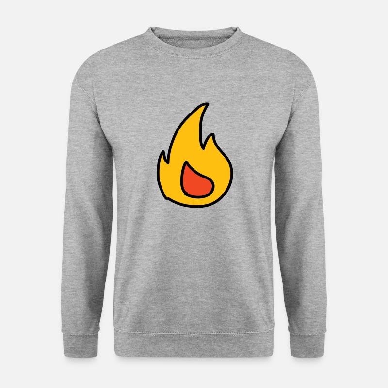 Flamme - Unisex Pullover - Weißgrau meliert