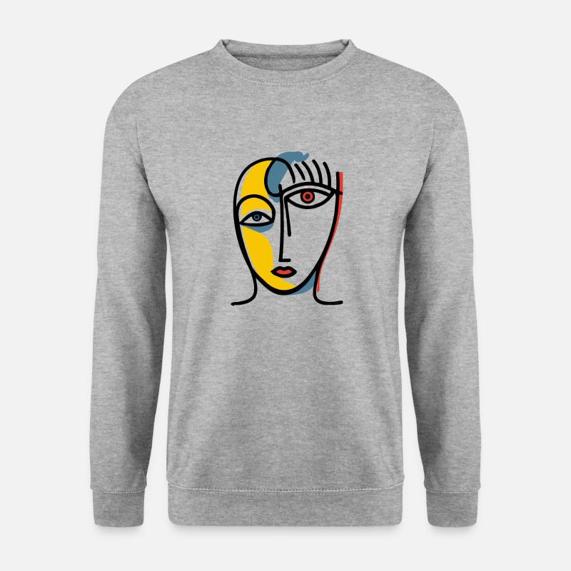 Blick - Unisex Pullover - Weißgrau meliert