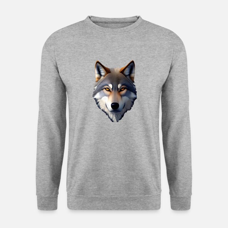 Wolf - Unisex Pullover - Weißgrau meliert