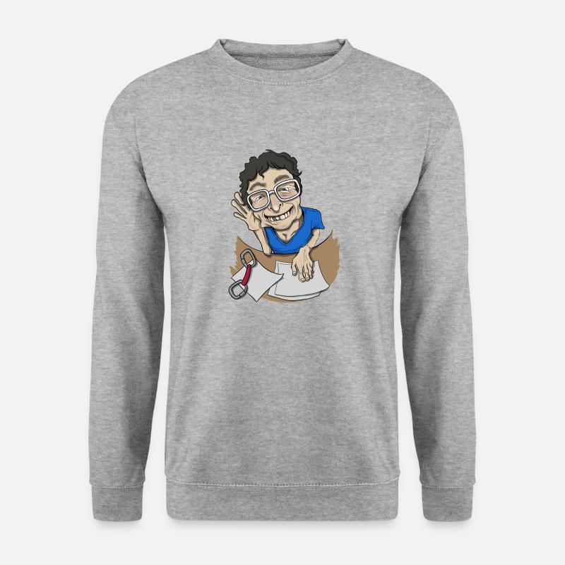 Zuhören - Unisex Pullover - Weißgrau meliert