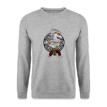 Temple du Cambodge Khmer Vintage drapeau je cadeau - Sweat-shirt Unisexe - gris chiné - Devant - Alina (178cm) & Michal (187cm)