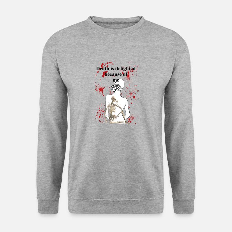 deathdealighted - Unisex Pullover - Weißgrau meliert