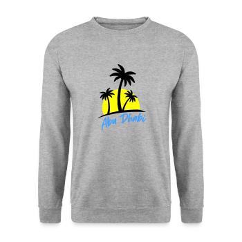 abu dhabi - Unisex Pullover - Weißgrau meliert - Vorne - Alina (178cm) & Michal (187cm)
