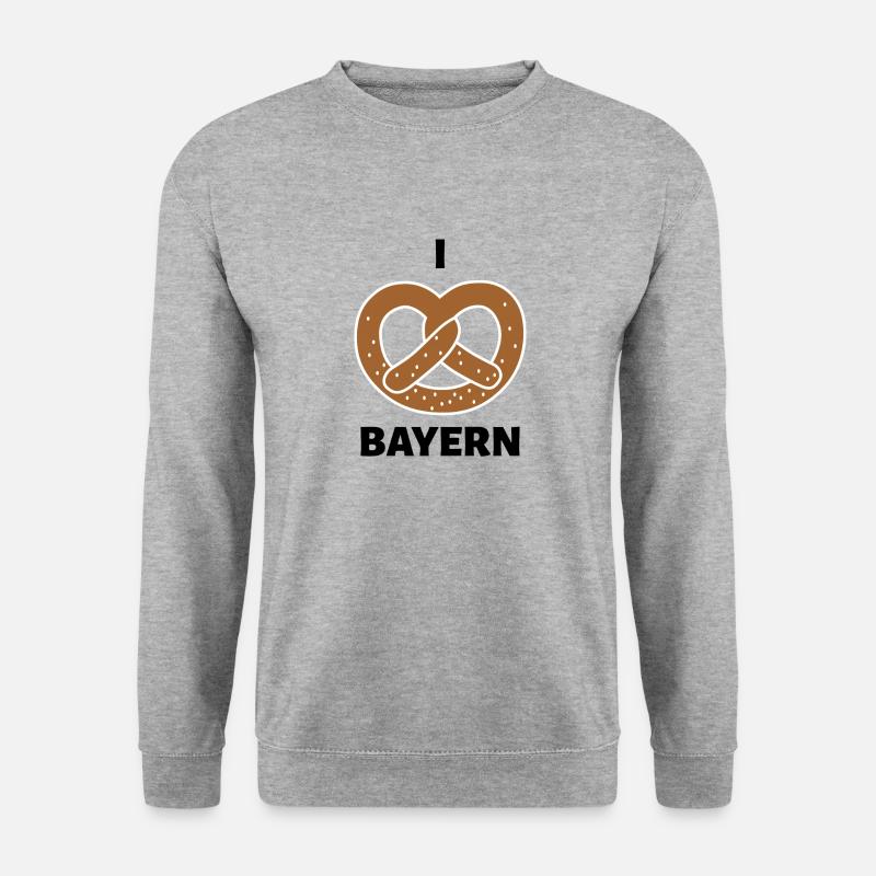 I mog Bayern - Unisex Pullover - Weißgrau meliert