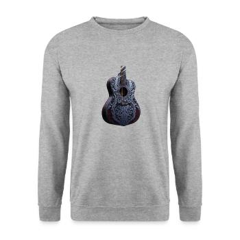 Gitarre - Unisex Pullover - Weißgrau meliert - Vorne - Alina (178cm) & Michal (187cm)