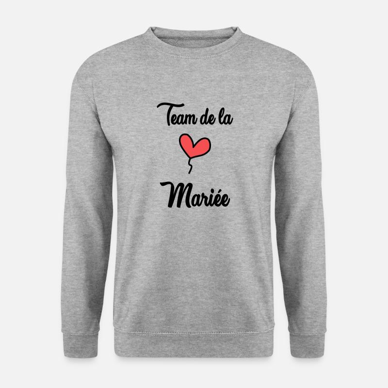 BRAUT-TEAM - Unisex Pullover - Weißgrau meliert