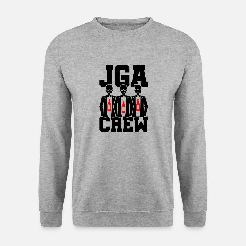 Junggesellenabschied Crew - Unisex Pullover - Weißgrau meliert