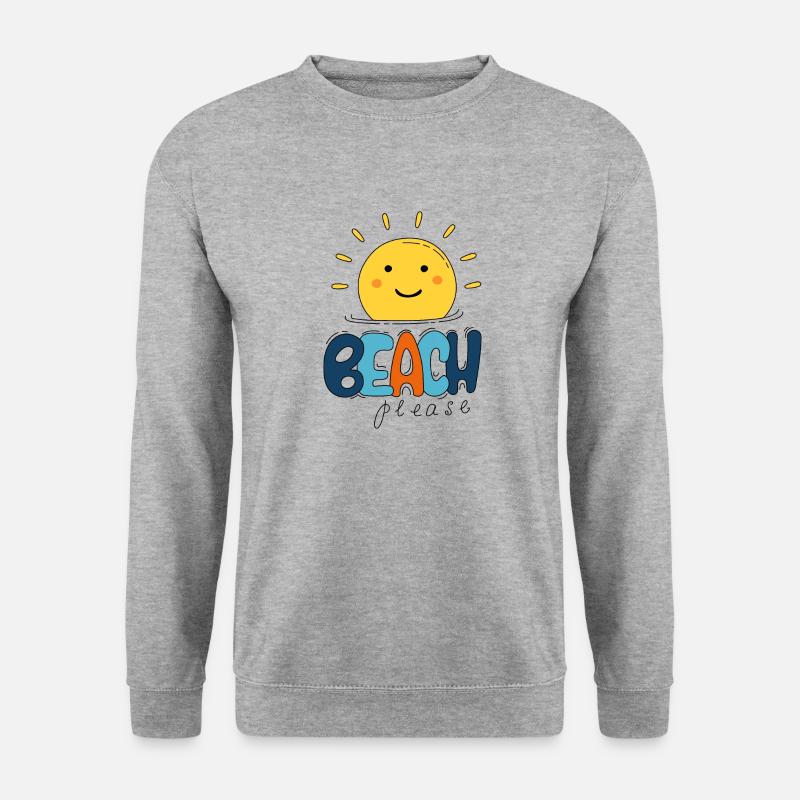 Sonne und Strand - Unisex Pullover - Weißgrau meliert