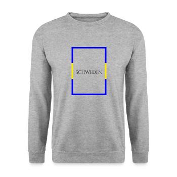 Sweden, Sweden, Statement lettering with flag - Unisex Sweatshirt - salt & pepper - Front - Alina (178cm) & Michal (187cm)