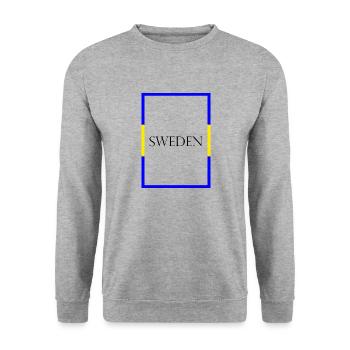 Sweden, Sweden, Statement lettering with flag - Unisex Sweatshirt - salt & pepper - Front - Alina (178cm) & Michal (187cm)