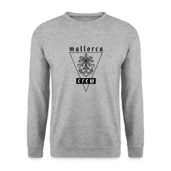 Majorque équipage ancre palmier coeur amour - Sweat-shirt Unisexe - gris chiné - Devant - Alina (178cm) & Michal (187cm)