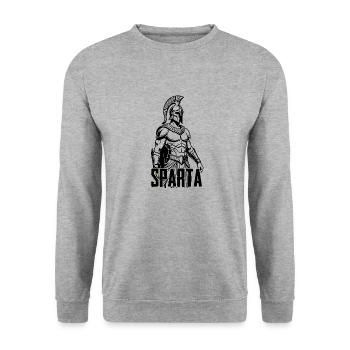 Sparta I - Unisex Sweatshirt - salt & pepper - Front - Alina (178cm) & Michal (187cm)