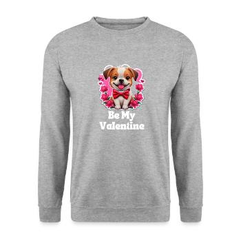Be My Valentine - Unisex Sweatshirt - salt & pepper - Front - Alina (178cm) & Michal (187cm)