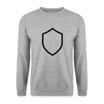 Schild - Unisex Pullover - Weißgrau meliert - Vorne - Alina (178cm) & Michal (187cm)