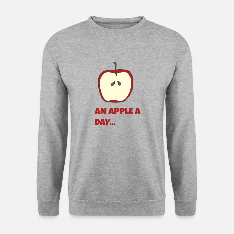 an apple - Unisex Pullover - Weißgrau meliert