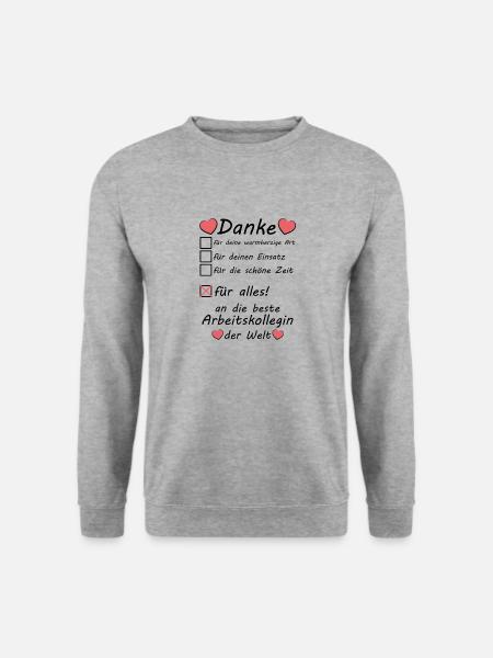 Langjährige Kollegin Arbeitskollgin verabschieden - Unisex Pullover - Weißgrau meliert