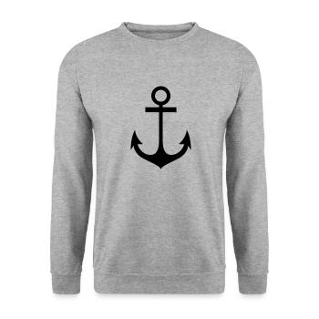 ancre - Sweat-shirt Unisexe - gris chiné - Devant - Alina (178cm) & Michal (187cm)