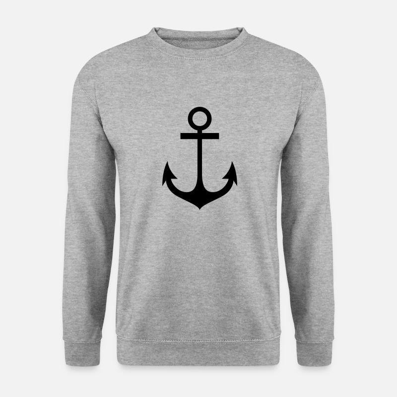 anker - Unisex Pullover - Weißgrau meliert