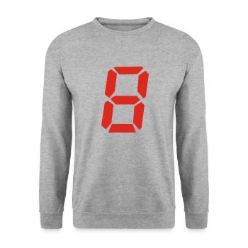 8 - Unisex Pullover - Weißgrau meliert - Vorne - Alina (178cm) & Michal (187cm)