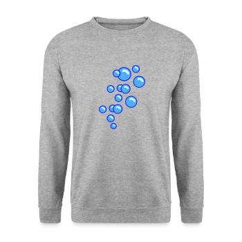 Blasen / bubbles (3c) - Unisex Sweatshirt - salt & pepper - Front - Alina (178cm) & Michal (187cm)