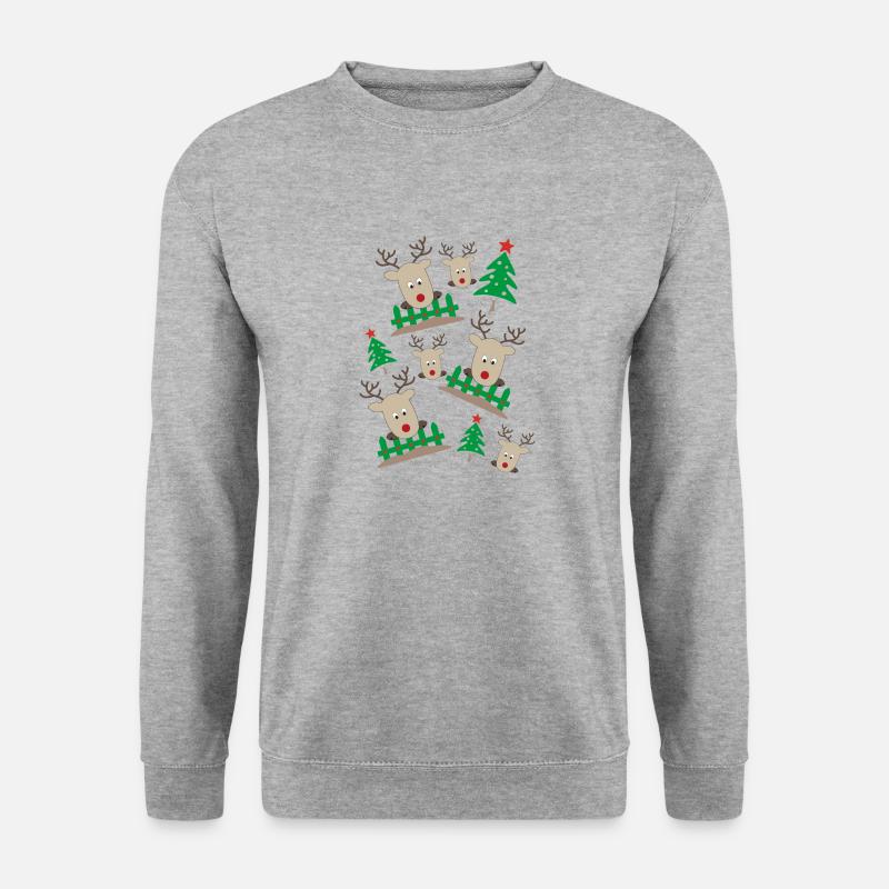 Weihnachten - Unisex Pullover - Weißgrau meliert