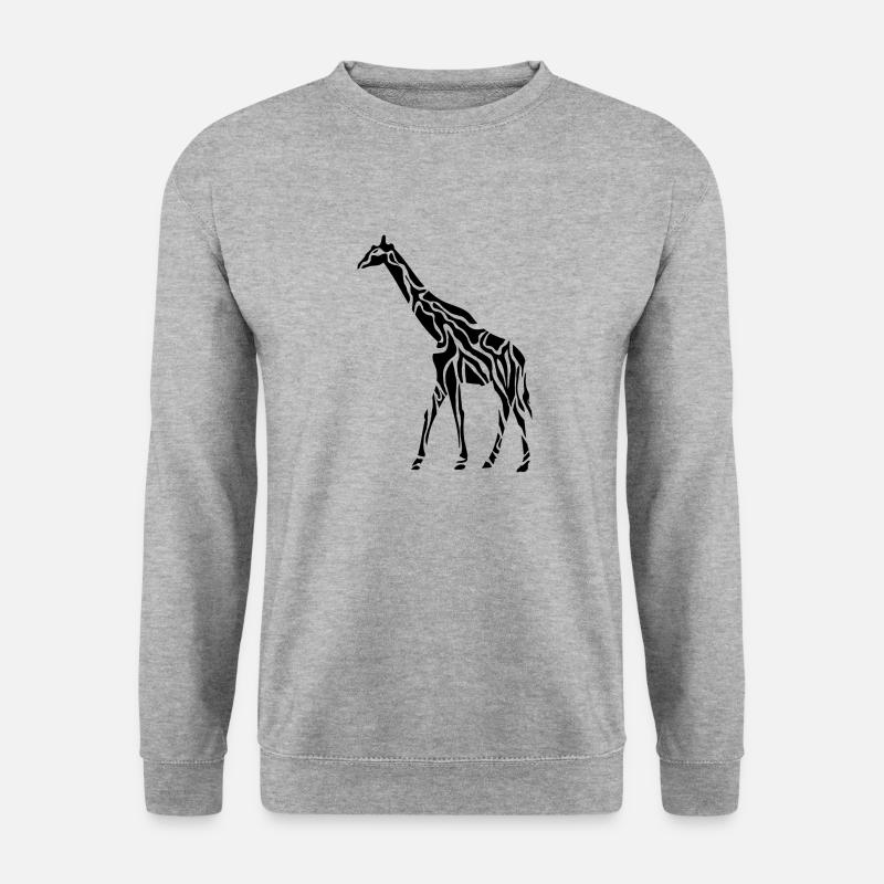 Giraffe - Unisex Pullover - Weißgrau meliert