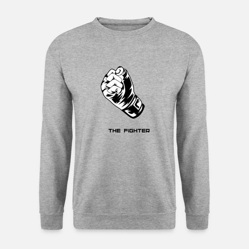 The Fighter - Unisex Pullover - Weißgrau meliert