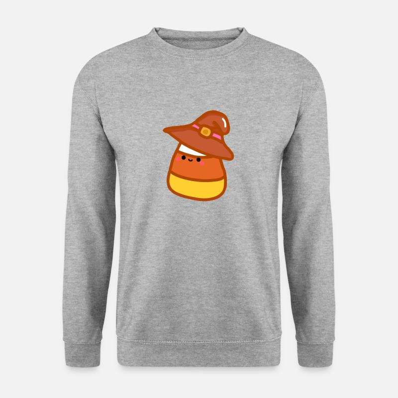 candy corn - Unisex Pullover - Weißgrau meliert