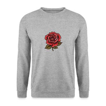 Amour de la rose - Sweat-shirt Unisexe - gris chiné - Devant - Alina (178cm) & Michal (187cm)