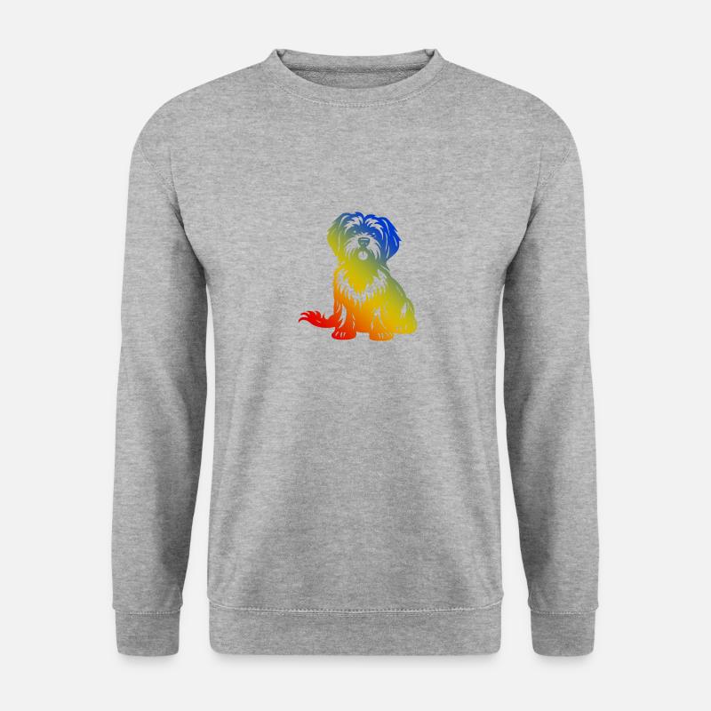 Havanese Hund - Unisex Pullover - Weißgrau meliert