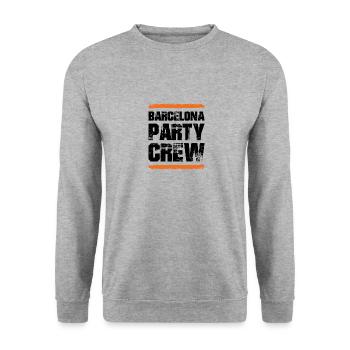 L’équipe de la fête de Barcelone - Sweat-shirt Unisexe - gris chiné - Devant - Alina (178cm) & Michal (187cm)