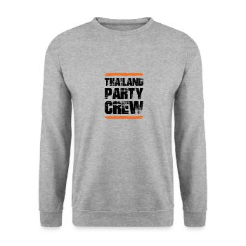 Thailand Party Crew - Unisex Pullover - Weißgrau meliert - Vorne - Alina (178cm) & Michal (187cm)