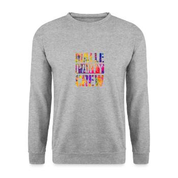 Malle Party Crew - Unisex Sweatshirt - salt & pepper - Front - Alina (178cm) & Michal (187cm)