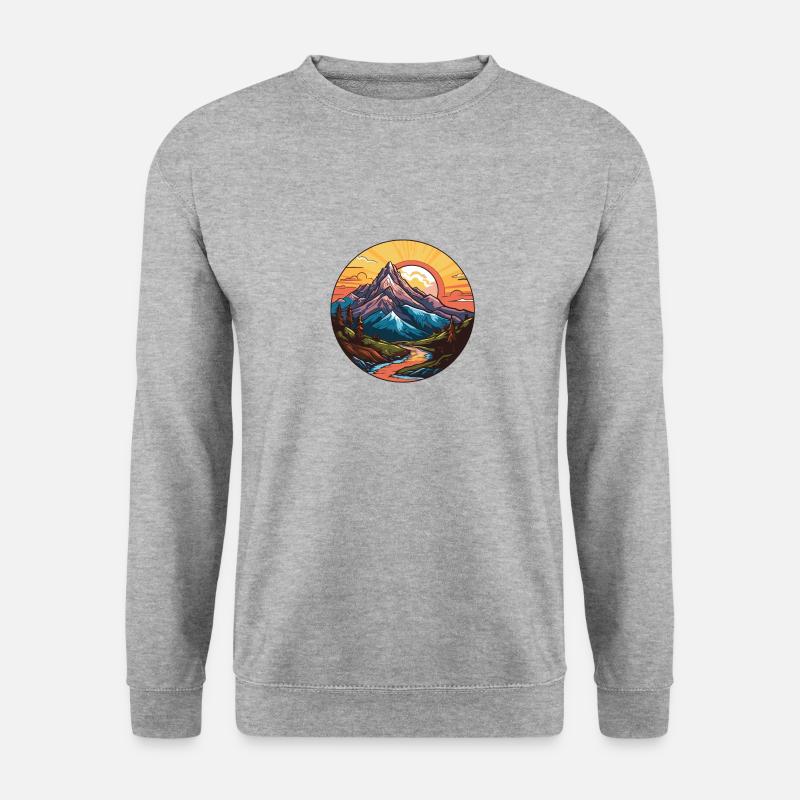Mountains Landscape Circle - Unisex Sweatshirt - salt & pepper