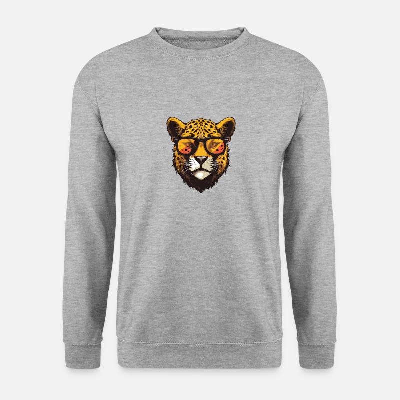 Cheetah Hipster Cool Party - Unisex Sweatshirt - salt & pepper