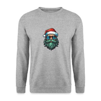 Père Noël Noël cool Noël - Sweat-shirt Unisexe - gris chiné - Devant - Alina (178cm) & Michal (187cm)