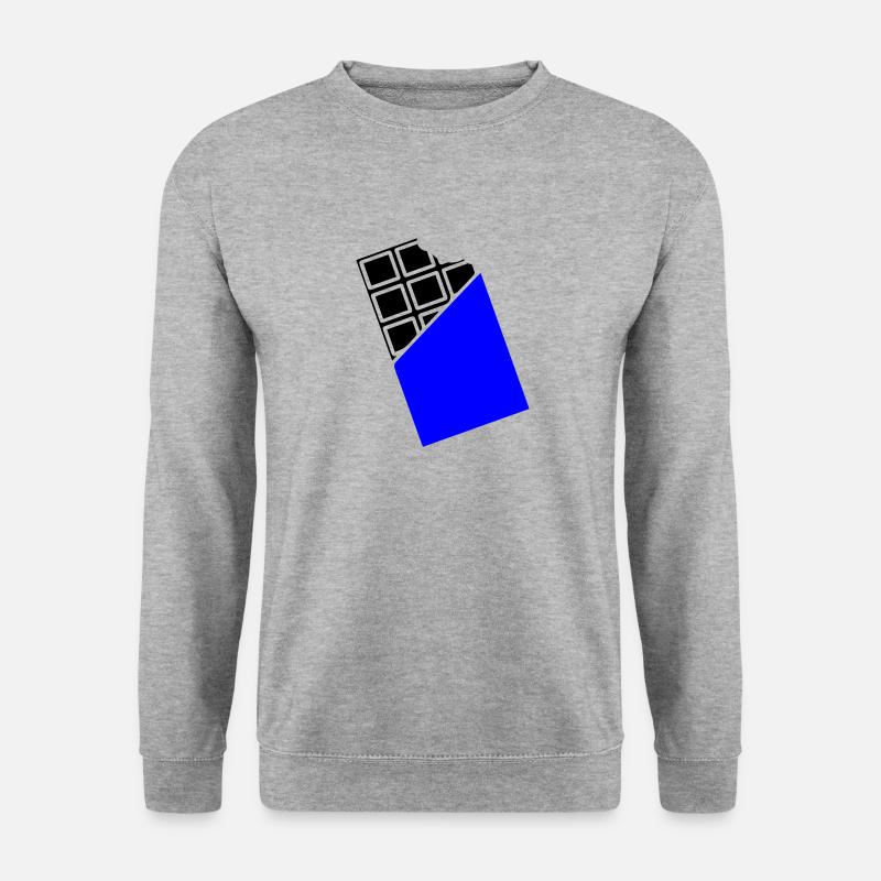 Schokolade Süßigkeiten - Unisex Pullover - Weißgrau meliert