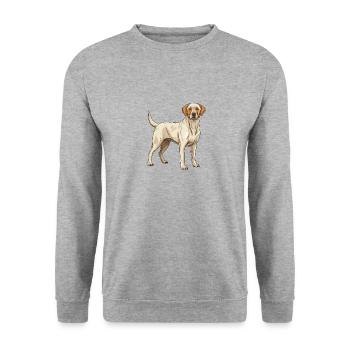 Labrador Dog Animal - Unisex Sweatshirt - salt & pepper - Front - Alina (178cm) & Michal (187cm)