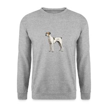 Greyhound Dog Animal - Unisex Sweatshirt - salt & pepper - Front - Alina (178cm) & Michal (187cm)