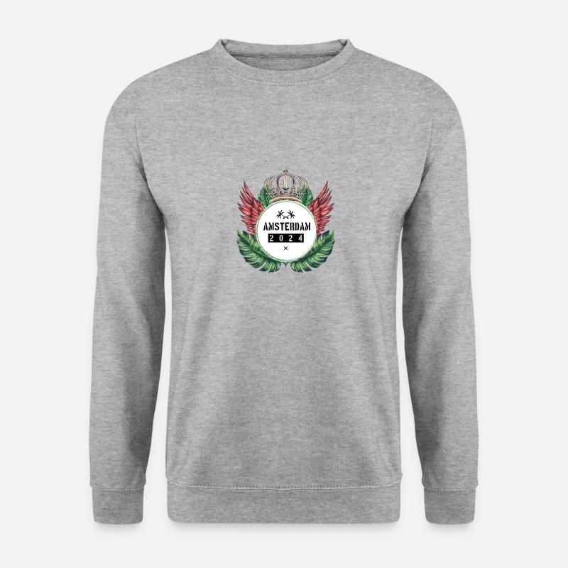 Amsterdam 2024 Team - Unisex Pullover - Weißgrau meliert