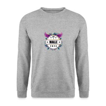 Malle 2024 Team - Unisex Sweatshirt - salt & pepper - Front - Alina (178cm) & Michal (187cm)