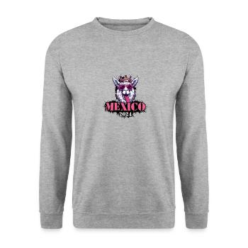 Mexico 2024 Alpaca - Unisex Sweatshirt - salt & pepper - Front - Alina (178cm) & Michal (187cm)