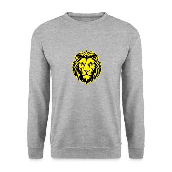 Lion Animal Portrait - Unisex Sweatshirt - salt & pepper - Front - Alina (178cm) & Michal (187cm)