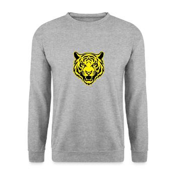 Tiger Animal Portrait - Unisex Sweatshirt - salt & pepper - Front - Alina (178cm) & Michal (187cm)