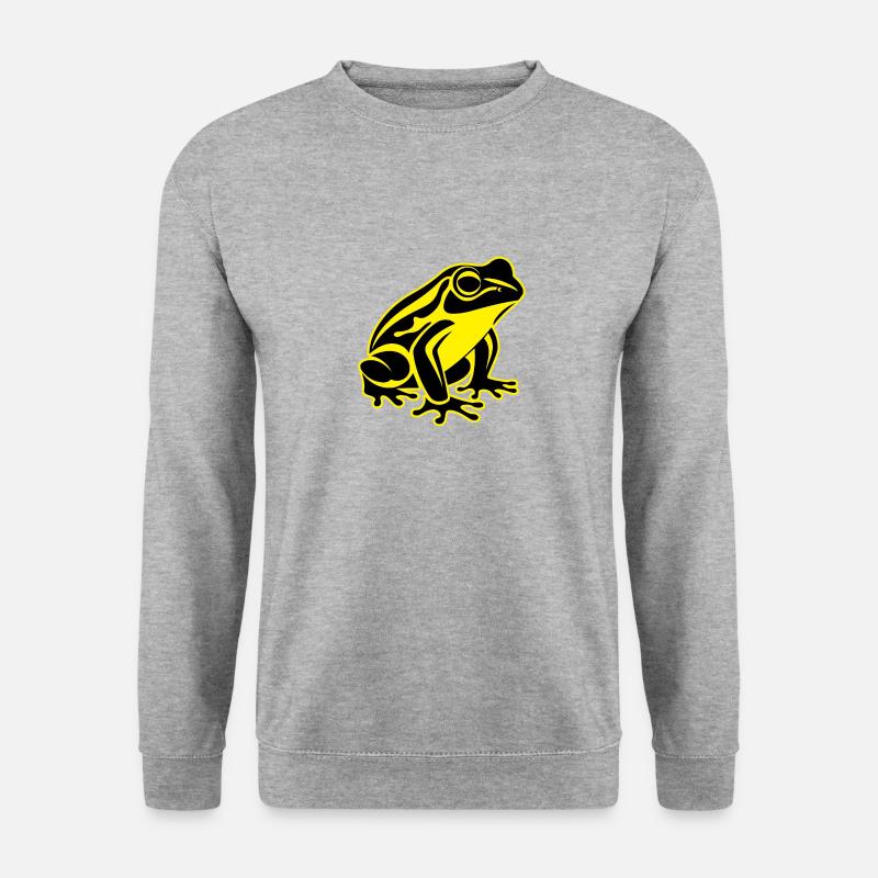 Frosch Tier - Unisex Pullover - Weißgrau meliert