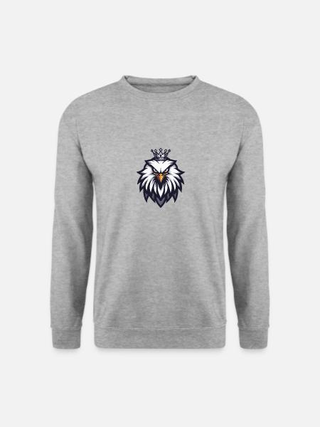 Eagle Head Crown - Unisex Sweatshirt - salt & pepper