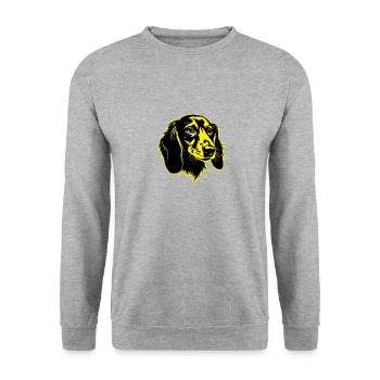 Teckel chien animal portrait teckel - Sweat-shirt Unisexe - gris chiné - Devant - Alina (178cm) & Michal (187cm)